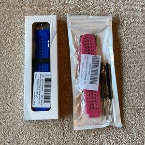 NWT Royal Blue and Pink replacement Running Watch Bands.